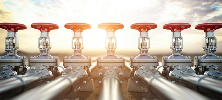 An image of a row of valves