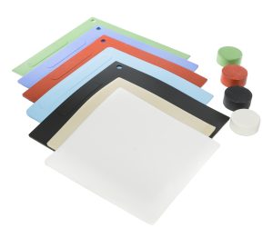 Multiple coloured silicone materials