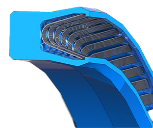 Spring energised PTFE seal.